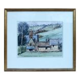 Norman James Battershill (British b1922) - The Old School House, Woolland - watercolour, framed &