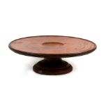 A late 19th / early 20th century oak Lazy Susan, 54cms (21ins) diameter.