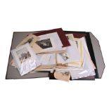 A large folio containing prints, engravings and etchings.