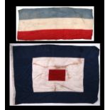 A red, white & blue yacht distinguishing flag 'Whiskee', 183 by 130cms (70 by 51ins); together