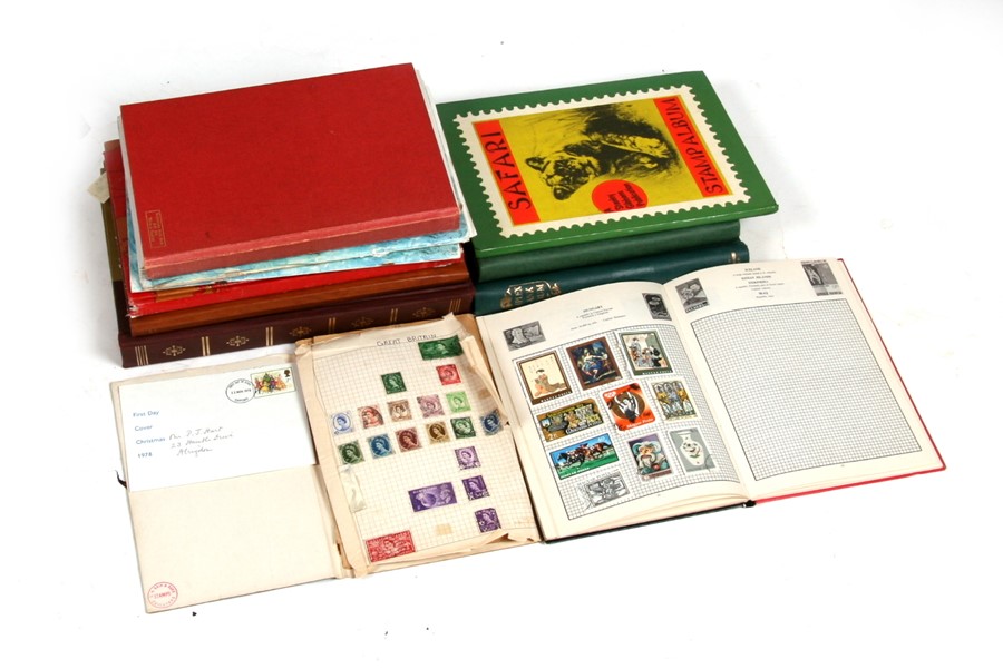 STAMPS: 3 Stock books of World stamps and 8 albums of World stamps