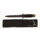 A Southern & Richardson fighting knife, 28cms (11ins) long.