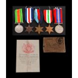 A WW2 medal group of five including the Italy and France & Germany Stars together with medal