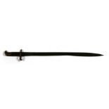 A British pattern 1855 Lancaster Sword bayonet. Blade length 60.5cms (23.75ins)Condition