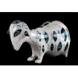 A Richard Parkinson pottery model of a sheep, designed by Susan Parkinson, model number 8, glazed in