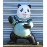 A large hand painted fibreglass figure of a Chinese panda, 123cms (48.5ins) high.