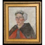 Continental school - Portrait of a Lady - indistinctly signed lower right, oil on canvas, framed, 41