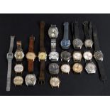 A quantity of gentleman's vintage wristwatches to include Sekonda, Timex, Oris and Caravelle.