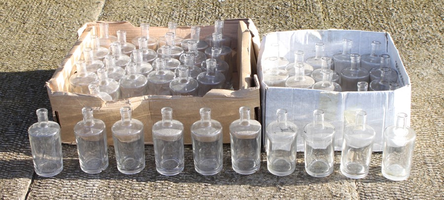 A large quantity of home brew bottles.