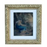 19th century school - Study of a Classical Lady - watercolour, framed & glazed, 17 by 21cms (6.75 by