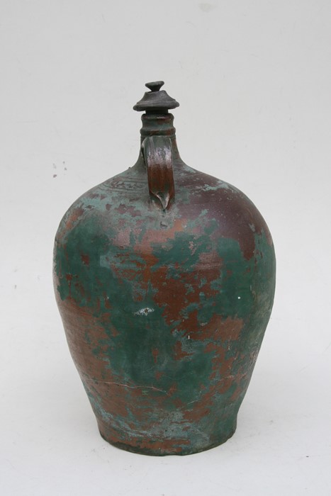 A large pottery two-handled jar, 43cms (17ins) high.Condition Report Stopper associated, a small - Image 7 of 8