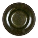 Just Andersen (Danish 1884-1943) a patinated bronze shallow dish, numbered '1809', 25cms (9.75ins)