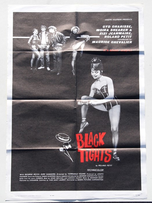 An original vintage movie poster for 'Black Tights', folded as issued, approx 68 by 102cms (26.75 by