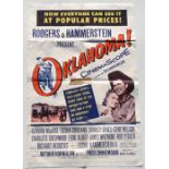 An original vintage movie poster for 'Oklahoma', folded as issued, approx 68 by 102cms (26.75 by