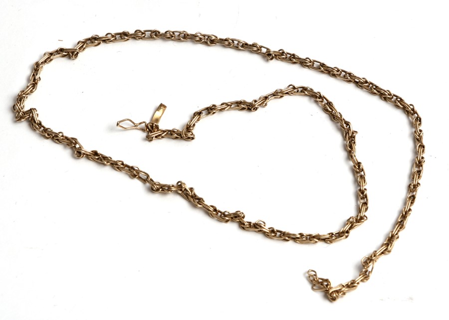 A 14ct gold necklace, total weight 10.8g.Condition Report Clasp broken.