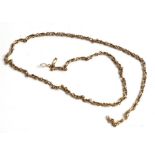 A 14ct gold necklace, total weight 10.8g.Condition Report Clasp broken.