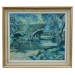 Howell - Respryn Bridge, Cornwall - signed lower left, oil on board, framed, 39 by 33cms (15.25 by