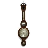 A 19th century mahogany barometer thermometer.