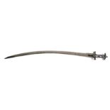 A highly polished Indian Talwar or Tulwar sword with disc hilt. Blade length 82cms (32.25ins)