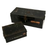 A late 19th / early 20th century RACB military tin chest with makers plaque to the inside 'G G