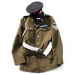 A Royal Artillery No. 2 Dress uniform jacket, cap and belt