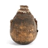 African / Tribal Art. A water pot and cover, 28cms (11ins) high.