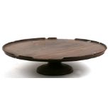 An early 20th century rosewood Lazy Susan, 46cms (18ins) diameter.Condition Report Damages and