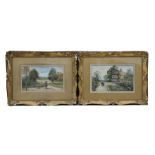 A Mould - Country Scene - signed & dated 1917 lower left, watercolour, framed & glazed, 33 by