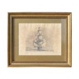 Captain C F Schonberg (19th century school) - Galleon in Full Sail - signed lower right, pencil