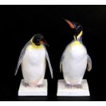 Two Royal Worcester Emperor penguin figures, modelled by Doris Lindner, numbered '3093' and '