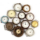 A quantity of trench type wristwatches (a/f).