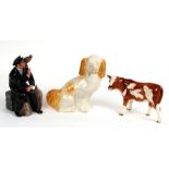 A Royal Doulton figure 'Shore Leave' HN2254, 18cms (7ins) high; together with a Goebel figure of a