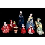 A group of Royal Doulton figures to include Ascot, HN2356, Adrienne, HN2304, Masque, HN2554