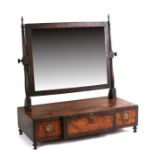 A 19th century mahogany toilet mirror.