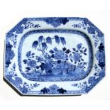 A Chinese Qianlong blue and white meat plate,33cm (13ins) wide.Condition Report Very good