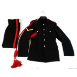 A Duke of Wellington (West Riding) Regiment uniform of tunic & trousers.