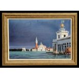 20th century continental school - Venetian Scene - oil on canvas, framed, 63 by 40cms (24.75 by 15.
