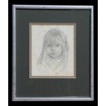 Marjorie Mostyn (British 1893-1979) - Pencil Portrait of a Young Girl - bought by the vendor from