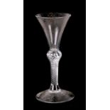 An 18th / 19th century air twist stem wine glass, 16.5cms (6.5ins) high.Condition ReportVery good