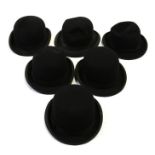 A group of bowler hats including examples by Dunn & Co. and Christys' of London (6).