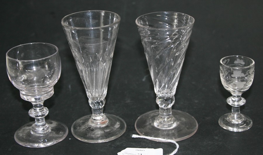 A group of 19th and early 20th century glasses.Condition Report four with chips to bases and rims, - Image 2 of 2