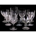 A group of nine mixed 19th century and later glasses (9).Condition Reportchip to the base of one,