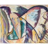 Mid 20th century school - Abstract - oil on canvas, unframed, 100 by 81cms (39.5 by 32ins).