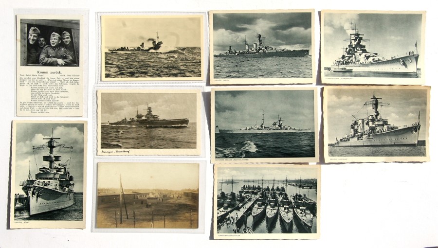 A group of WWII German naval postcards to include torpedo boats