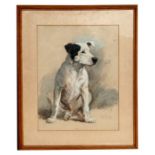 Peter Biegel (British 1913-1987) - Study of a Jack Russell - signed lower right, pastel, framed &