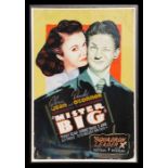 A large hand painted decorative film poster 'Mister Big' with Gloria Jean and Donald O'Conner,