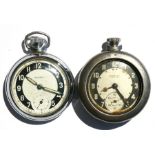 A 1950’s Ingersoll Triumph pocket watch; together with another 1950’s Ingersoll pocket watch with