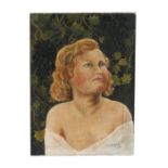 G Cattaway (mid 20th century British) - Portrait of a Young Lady - signed and dated 1937 lower