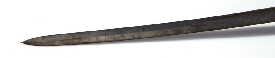 A 19th century Volunteer Rifles army officers sword. Having a fine acid etched blade with VOLR - Image 2 of 8