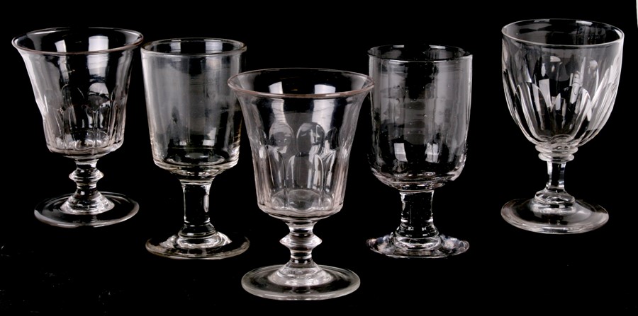 A mixed group of 19th century glasses (5).Condition Report Very good condition with no damage or